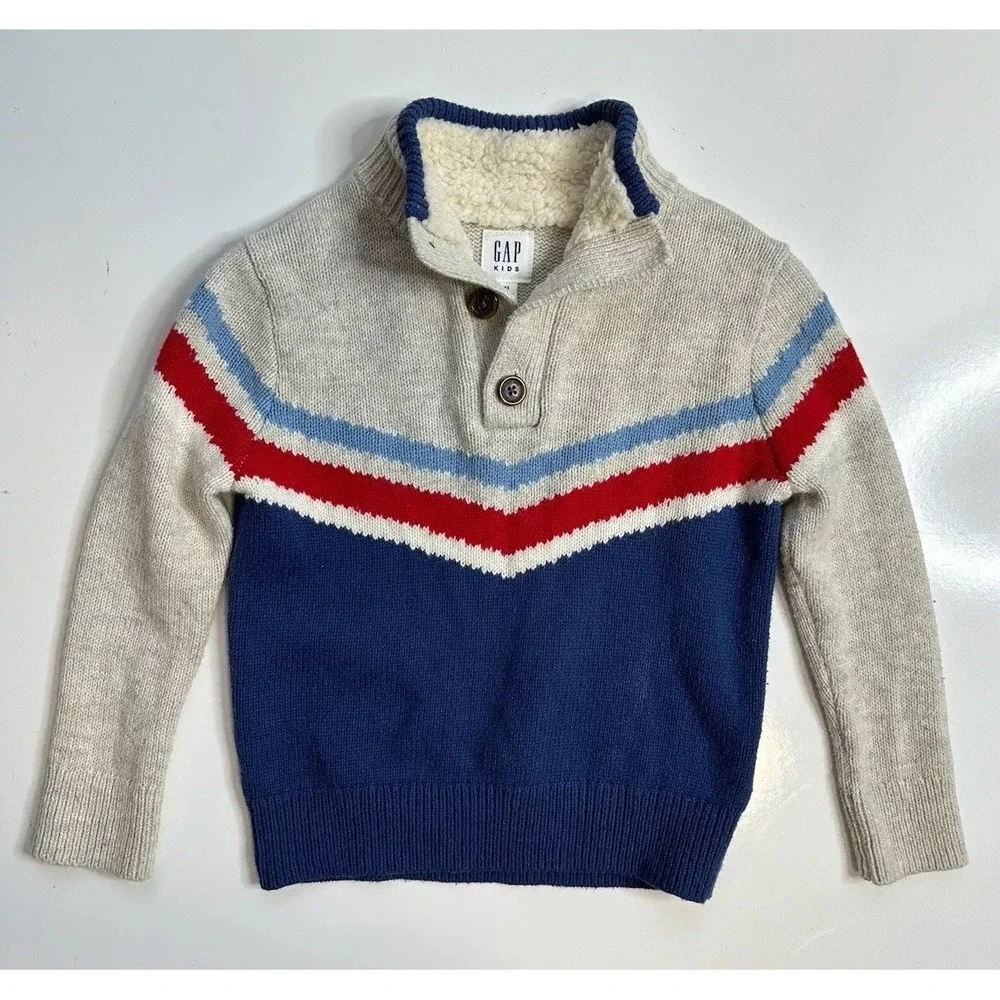 GAP Kids Button Neck Striped Sweater / Kids Size XS‎